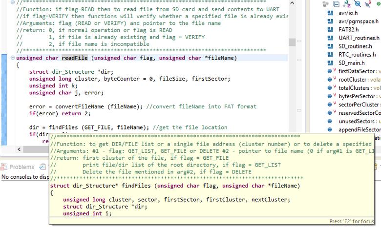 Reading file firmware example